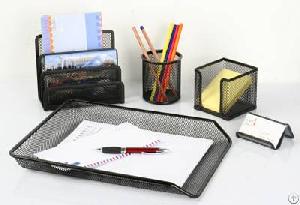 Metal Mesh Stationery Office Set