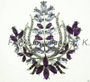 Ame Brooch, Clear Ame Crystal, Rhodium Plated, Dbh00843