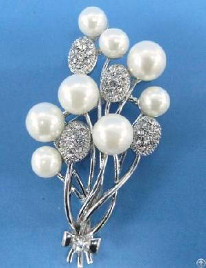 Brooch, Bh03659, Big Pearls Bunch