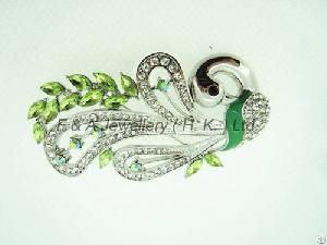 Brooch, Clear Crystal Per, Rhodium Plated, Dbh00856