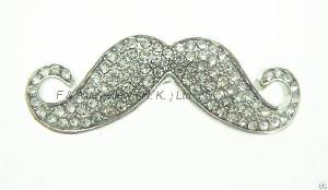 Dbh00838, Crystal Brooch, Rhodium Plated