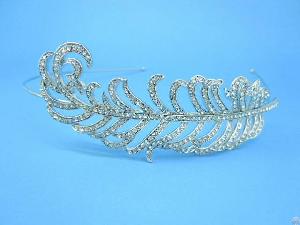 Dhr00106, Tiara, White Crystals Alloy