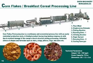 Corn Flakes / Breakfast Cereal Processing Line