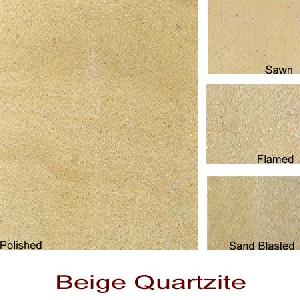 Beige Quartzite Slabs And Tiles.