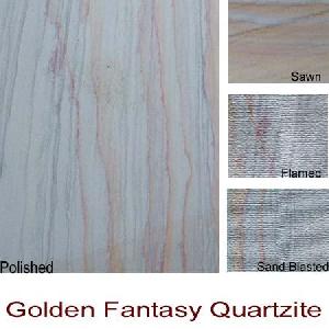 golden fantacy quartzite slabs tiles