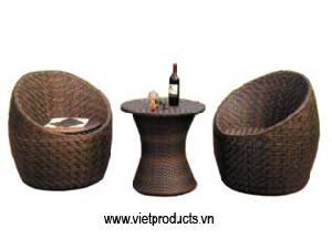 Resin Wicker Coffee Table Set No.