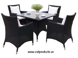 Synthetic Rattan Coffee Table Set No. 06702