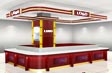 fiber optic lighting showcase counters