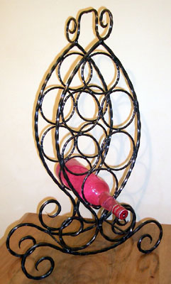 wrought iron wine rack exporter bar