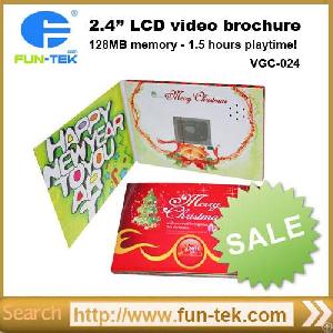 2.4 Inch Video Greeting Card Lcd Invitation Vgc-024 Booklet In Print
