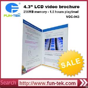 4.3 Inch Business Video Brochure Booklet With Multi-button Vgc-043