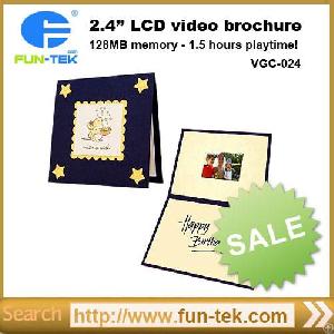 factory 2 4 lcd invitation brochure video greeting card 128mb memory