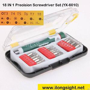 18 In 1 Precision Screwdriver Set Yx-6010 For Iphone, Ipad, Pda, Psp, Most Cell Phone Repair