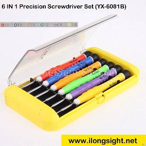 6 In 1 Precision Screwdriver Kit Set Yx-6081 For Iphone, Samsung, Most Cell Phone Repair