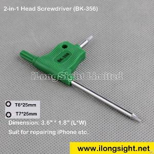 Ultra-portable 2 In 1 Cross Head Screwdriver Bk-356