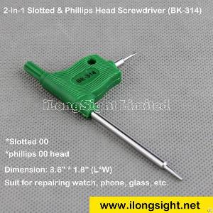 Ultra-portable 2 In 1 Slotted Head Screwdriver Bk-314