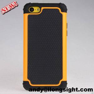 Wholesale 2 In 1 Hybrid Rubber Skin Gel Premium Hard Plastic Protector Case For Iphone 5c