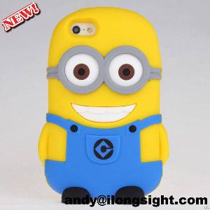 Wholesale $4.5 3d Soft Iphone 5 Silicone Case Despicable Me Black Clothes