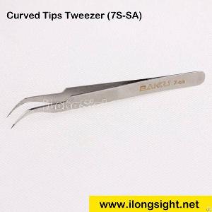 wholesale anti frictional curved tips tweezers bk 7 sa sr