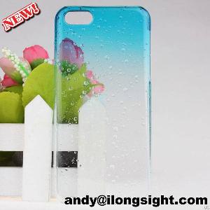 Wholesale New Gradient Rain Drop Pc Clear Case Cover For Iphone 5c