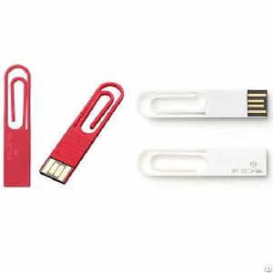 Customs Paper Clip Plastic Usb Flash Drive