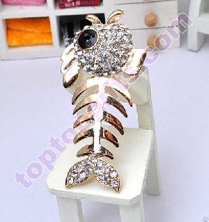 Fish Rhinestone Cabochon Iphone 4s Case Decoration