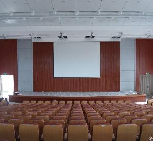 The Big Lecture Hall Was Equipped With Trans-audio Sound Equipments