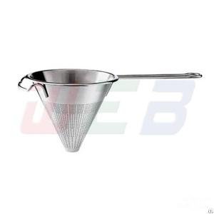 5.5-in Conical Strainer W / Fine Mesh, Stainless