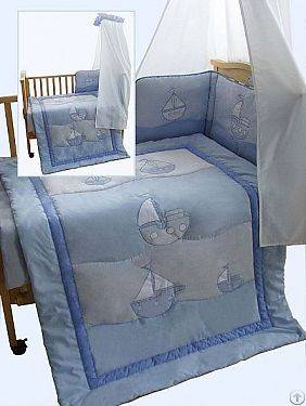 3 Pcs Cot / Cot-bed Set Boat