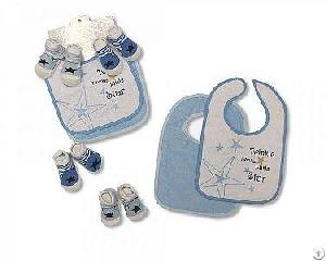 Baby Bibs And Socks Gift Set Twinkle, Twinkle Boys