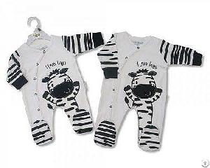 Baby Cotton All In One Zebra