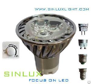 4w Led Spotllight With 3 Pcs Epistar Power Led Gu10 Mr16 Ce And Rohs Certification