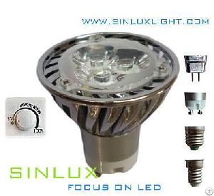 4w Led Spotllight With 3 Pcs Epistar Power Led Gu10 Mr16 Ce And Rohs Certification