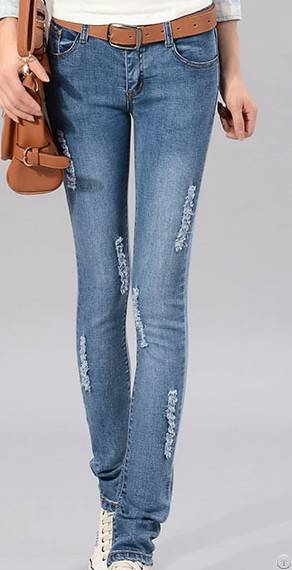 Wholesale Womens Elastic Pants Jeans-high Quality Fabric The Cheapest Custom-made