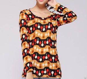 womens velvet sleeve basic t shirt cotton
