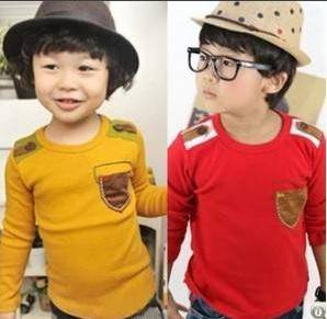 Sell Children Simple Style Long Sleeve T Shirt, Girl And Boy Casual T Shirt, 5pcs / Lot