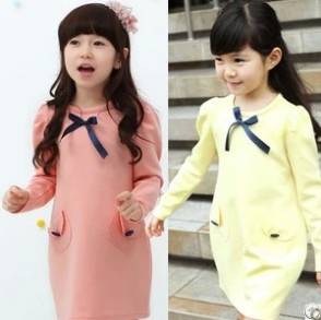 girl fashion sleeve dress children 5pcs