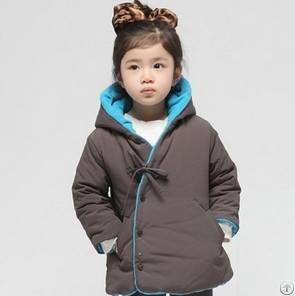 Sell Girl Winter Warm Simple Style Cotton Coat, Children Overcoat, 5pcs / Lot