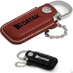 leather pouch aluminum usb flash drive