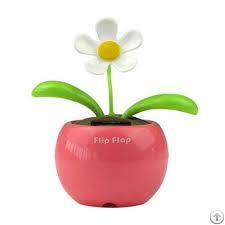 Car Toys Creative Solar Power Dancing Flower Flip Flap