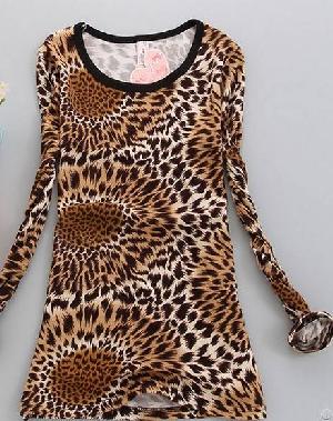 Women Leopard Shirt Long Sleeve