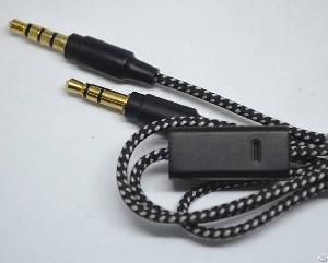 3.5mm 4pole To 3.5 Stereo Audio Cables With Braided