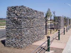 gabion basket stone cage drop structures weirs