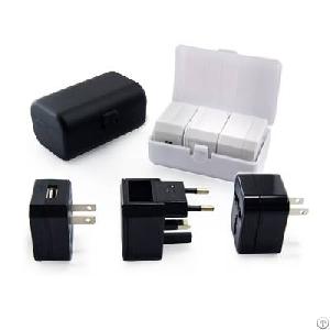 Ylu1014 Travel Adaptor With Usb Hub And Case