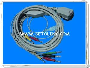 Burdick Ecg Cable With 10 Leads Banana End Quality Assured 012-0844-00