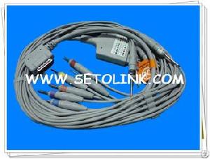 Kenz Pc109 Ecg Ekg Cable 10 Leads Din 3.0 End Aha Standard Tpu Material Quality Assured