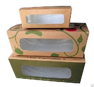 paper sushi box pet window