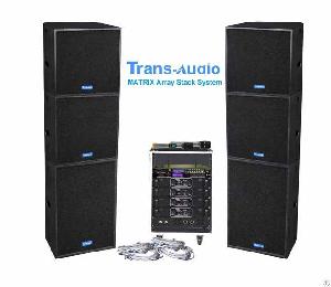 matrix array stack system sound audio gear speaker box pro stage