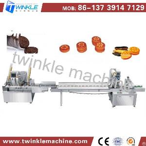 Tk-z500 Two Row Double Color Biscuit Sandwiching Machine