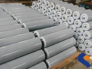 Custom Painted Belt Conveyor Idler Roller / Shaft / Pulley